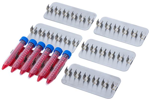 6 Clip-Platten jeweils 6 15-17 mm Röhren