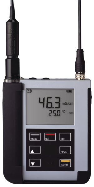 Portavo 902 pH, Memosens-pH-Sensor SE102-MS, Kabel CA/MS-001XFB-L, Feldkoffer ZU0934, CaliMat Puffer-Set CS-PSET479.