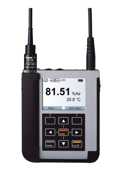 Portavo 907 Multi Oxy, optischem Sauerstoffsensor SE340, Feldkoffer ZU0934, inkl. USB-Verbindungskabel.